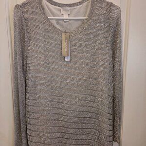 ELEGANT GOLD SHIMMER SWEATER